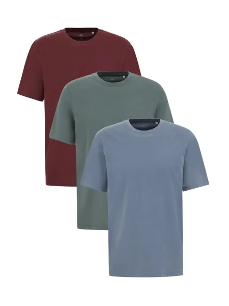 WE Fashion Póló világoskék / pasztellzöld borvörös