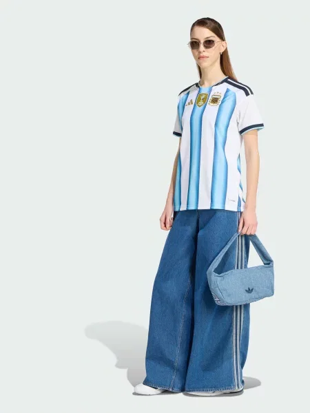 Переработанный футболка Adidas белая