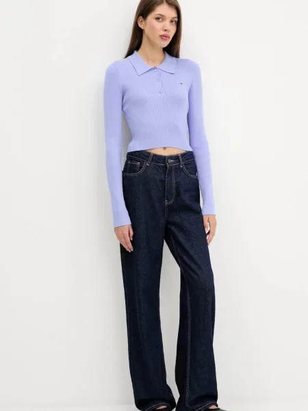 Tommy Jeans pulover violet