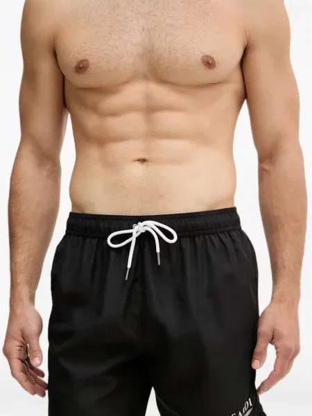 Slip de baie Trussardi cu imagine cu cordon negru