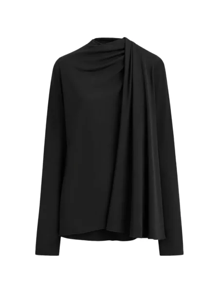 Bluză Toteme asimetrică drapată negru