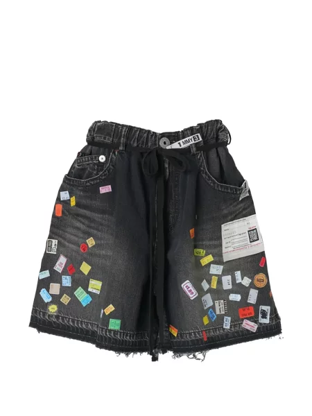 Pantaloni scurți din denim Maison Mihara Yasuhiro negru