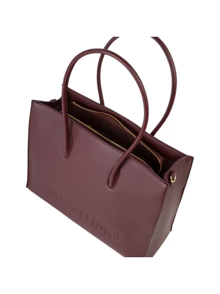 Shopper kabelka Valentino Bags z ekologickej kože červená