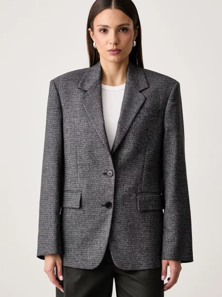 MSGM jednořadé sako šedé