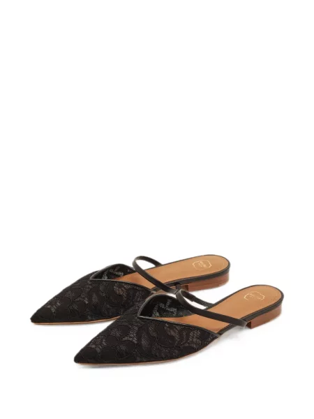 Papuci tip mules Malone Souliers fără toc negru