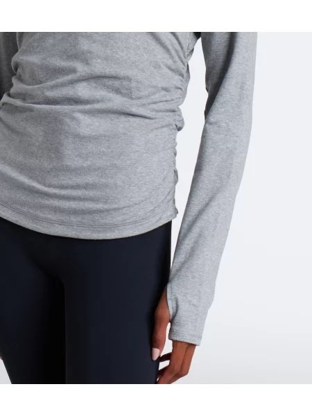 Džerzej mikina s kapucňou Adidas By Stella Mccartney s autogramom sivá