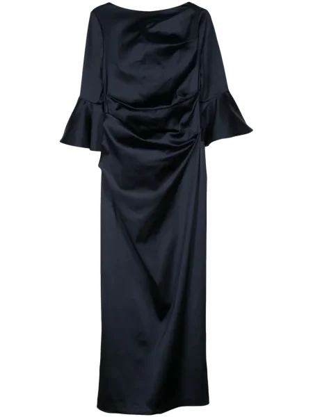 Rochie Talbot Runhof din satin albastru