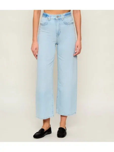BOSS ORANGE Blugi C_MARLENE CROP | Straight fit | high rise albastru