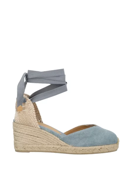 Espadrilky Castañer s vázáním na ramínka modré