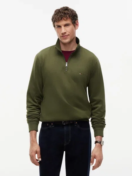 TOMMY HILFIGER Mikina ESSENTIAL' zelená