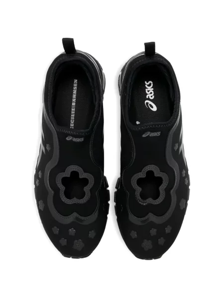 Φλοράλ sneakers Asics με απλικέ μαύρο