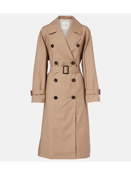 Płaszcz Max Mara z twillu beżowy