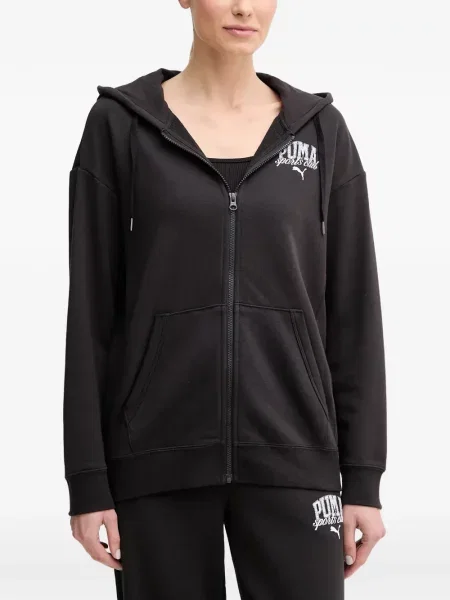 Hanorac cu glugă Puma cu imagine negru