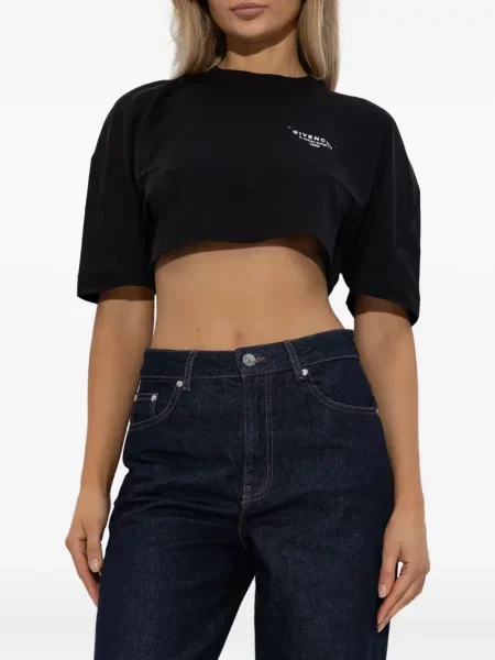 Cropp top Givenchy cu imagine negru