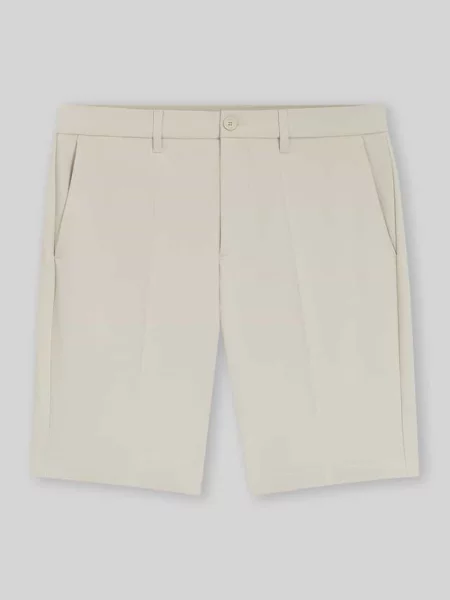Szorty chino o kroju slim fit z kantami Boss beżowe