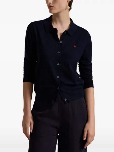 Matlasat sneakerși Polo Ralph Lauren cu autograf de catifea cord albastru
