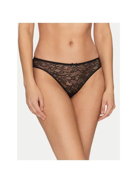 Guess Klasične spodnje hlačke Regular Fit črna