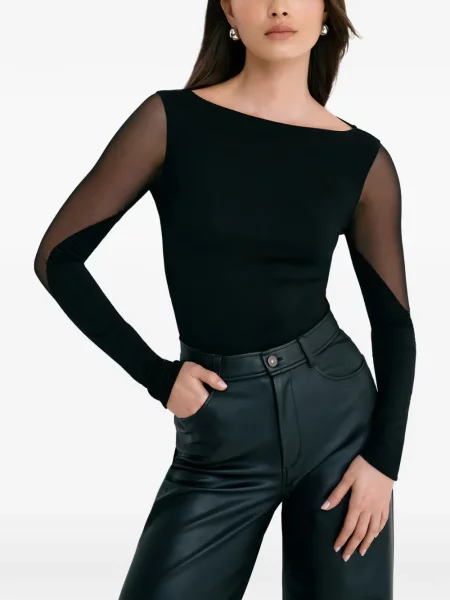 Body Marcella transparente negru