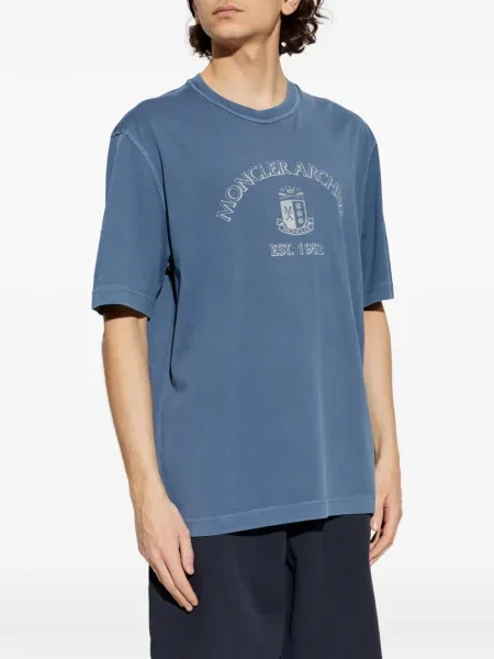 Tricou Moncler cu imagine albastru