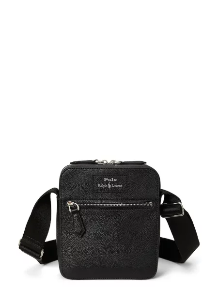 Polo Ralph Lauren geantă mică de umăr pentru bărbați din piele negru