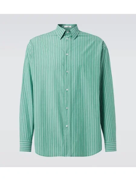 Pruhovaná košile The Row zelená