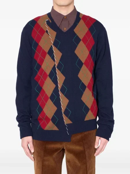 Pulover Kolor cu decolteu în V albastru