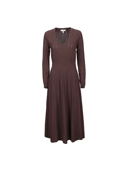 Sukienka midi Casasola do kolan garniturowa brązowa