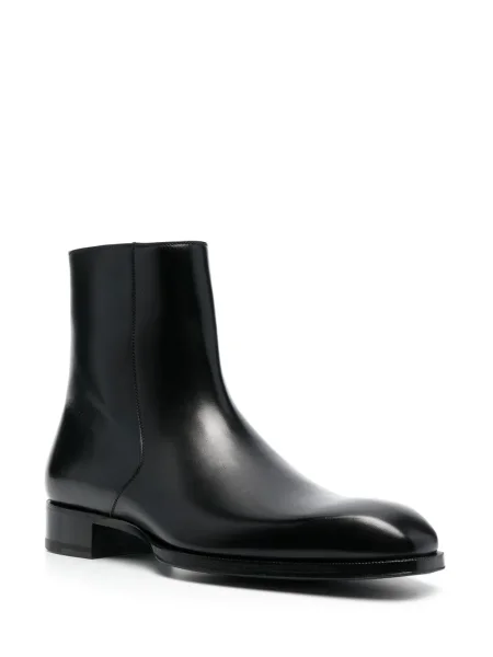 Cizme scurte Tom Ford din piele negru