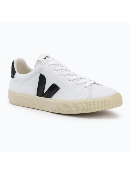 Sneakerși Veja Campo din canvas alb