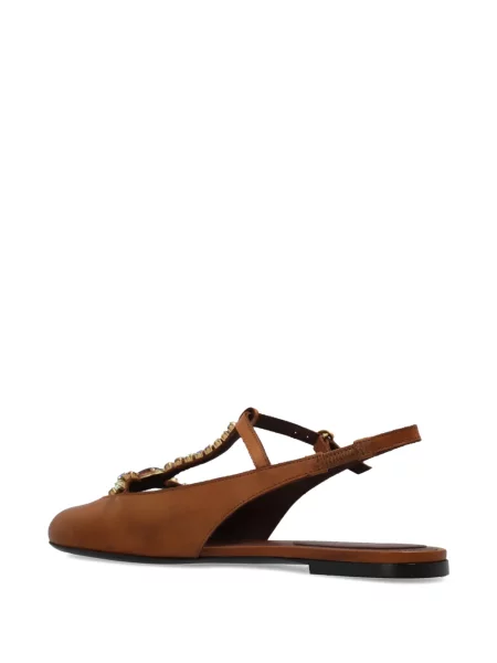 Pantofi cu toc Etro din piele maro