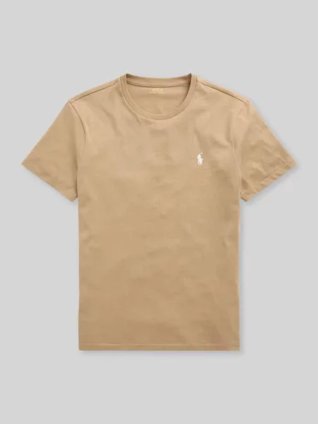 T-shirt o kroju regular fit z czystej bawełny Polo Ralph Lauren beżowa