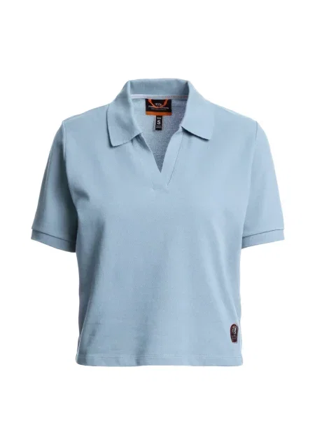 Koszulka Parajumpers z dekoltem w serek niebieska