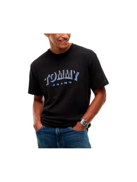 Koszulka Tommy Hilfiger w miejskim stylu czarna
