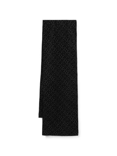 Fular Newland cu imprimeu geometric negru