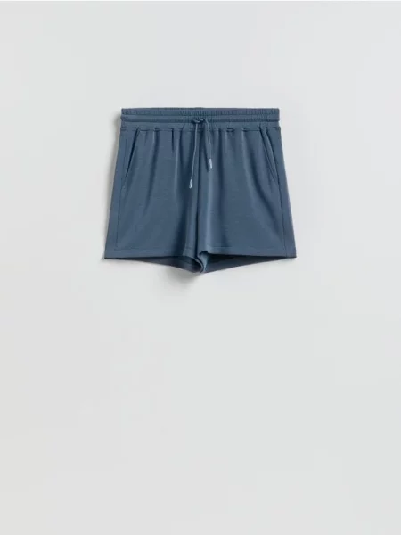Reserved Pantaloni scurți cu conținut ridicat de metalizat albastru