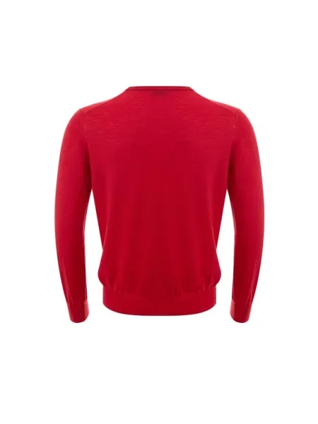 Sweter Gran Sasso wełniany elegancki czerwony