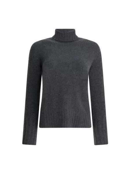 Dzianinowy sweter z golfem Drumohr do golfa szary