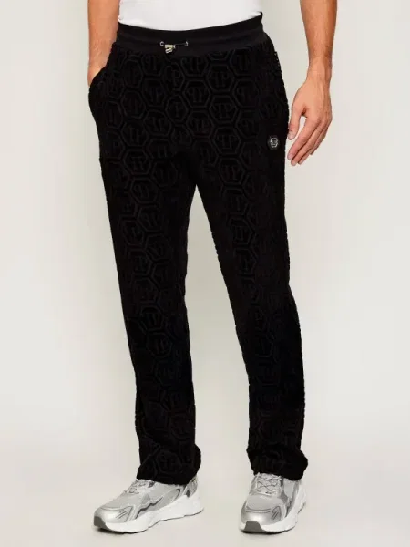 Philipp Plein Pantaloni de trening Monogram negru