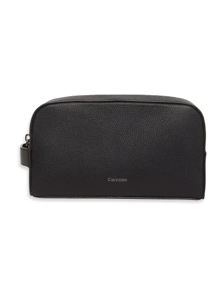 Pungă cosmetică Calvin Klein din piele negru