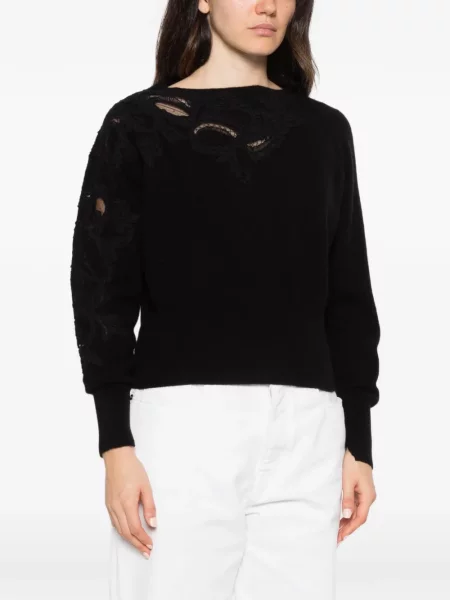 Pulover Ermanno Scervino din dantelă negru