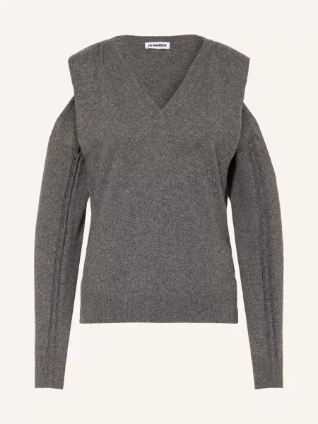 Jil Sander Kašmírový Svetr šedá
