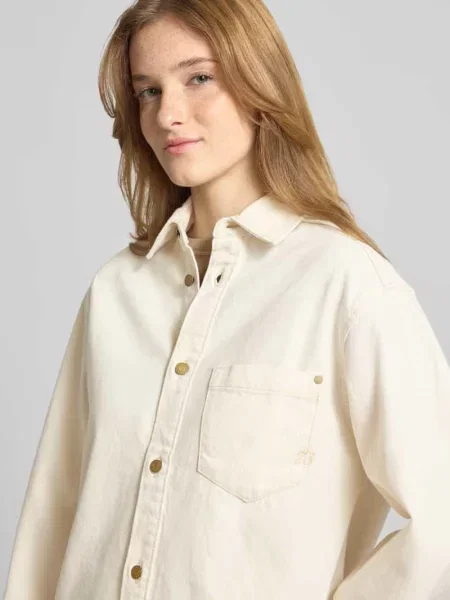 Koszula jeansowa o kroju regular fit z mieszanki bawełny i lyocellu Pepe Jeans biała