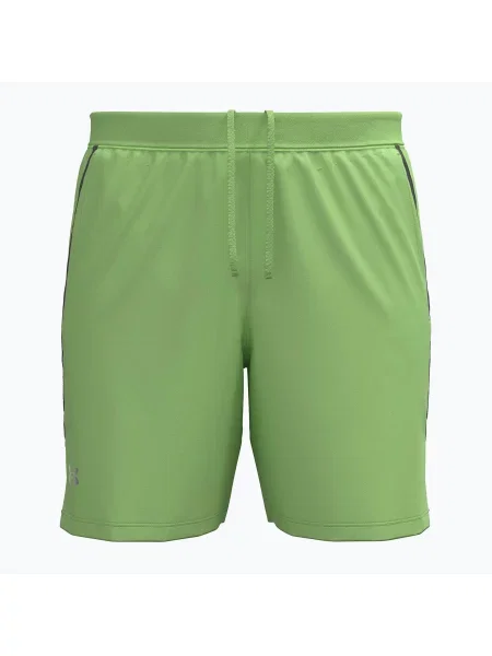 Spodenki do biegania Under Armour Launch 7" lumos lime/white zielone