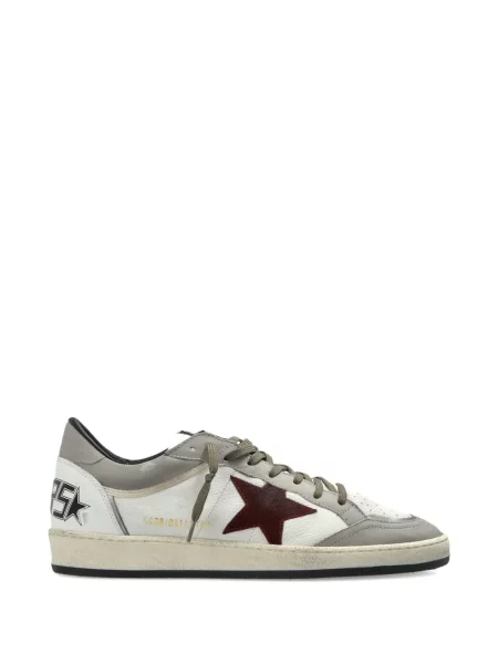 Sneakerși Golden Goose cu șireturi din dantelă alb