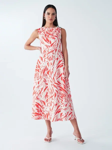 BWLDR Rochie de vară Zenay corai alb
