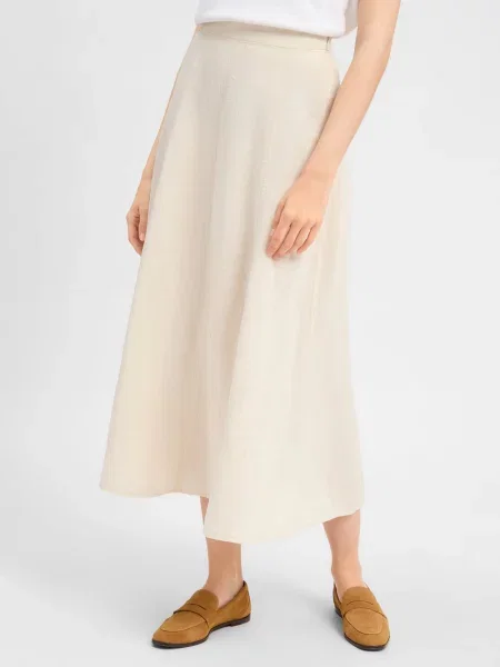 Marc O'Polo Lniana spódnica Kobiety len jednolity 36 beżowy