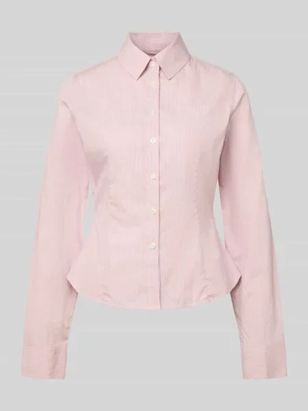 Bluzka koszulowa o kroju slim fit z czystej bawełny Guess Jeans