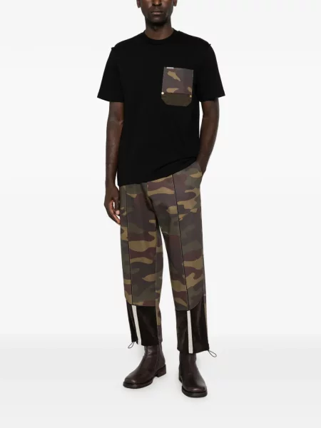 Pantaloni Yes London cu imagine cu model camuflaj verde