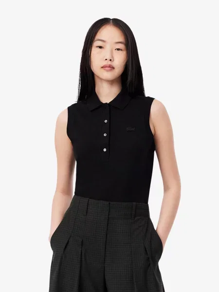 Поло Lacoste черное