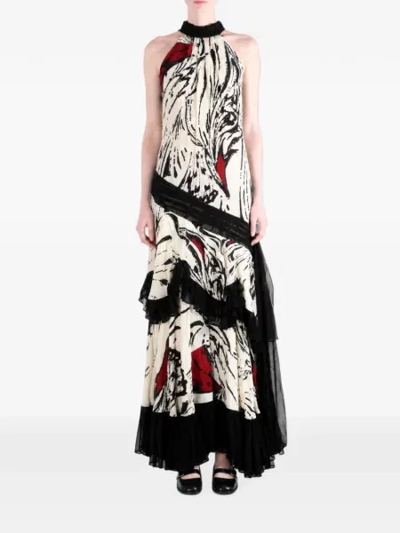 Rochie maxi Yangkehan cu model floral cu imagine